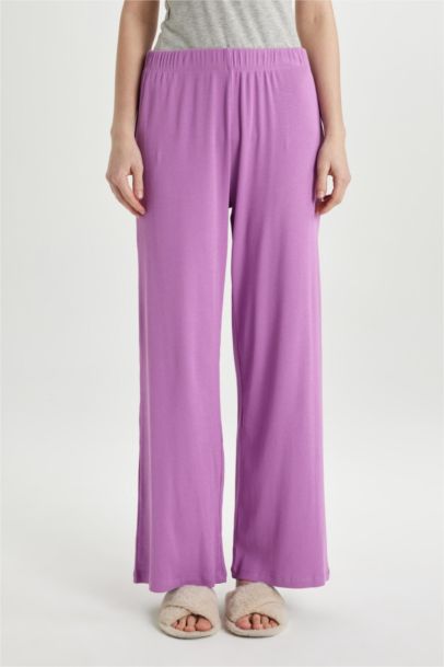 Regular Fit Ribbed Casual Pajama Bottoms