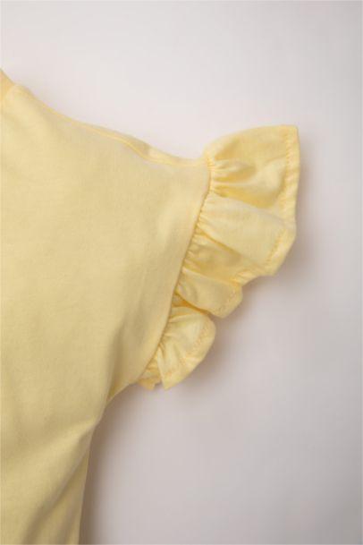 Baby Girl Crew Neck Printed Short Sleeve T-Shirt