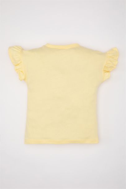 Baby Girl Crew Neck Printed Short Sleeve T-Shirt