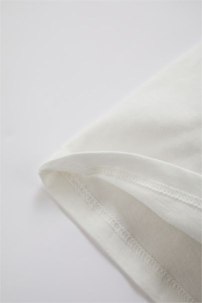 Baby Girl Regular Fit Crew Neck Slogan Printed Short Sleeved T-Shirt