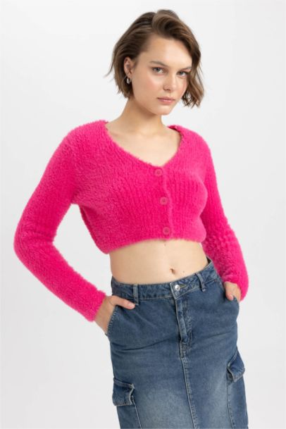 Slim Fit V-Neck Knitwear Cardigan