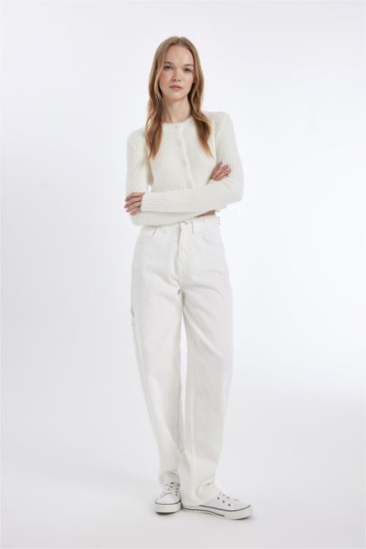 Slim Fit Crew Neck Knitwear Cardigan