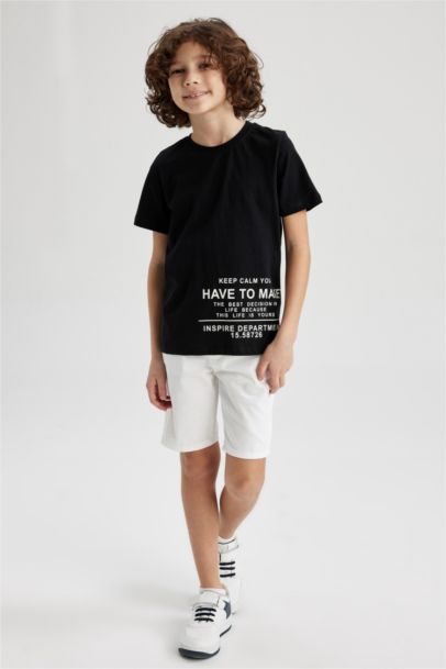 Boy Regular Fit Crew Neck Printed Short Sleeve T-Shirt