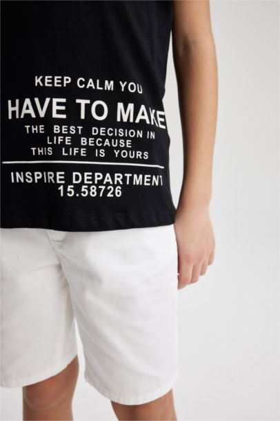 Boy Regular Fit Crew Neck Printed Short Sleeve T-Shirt