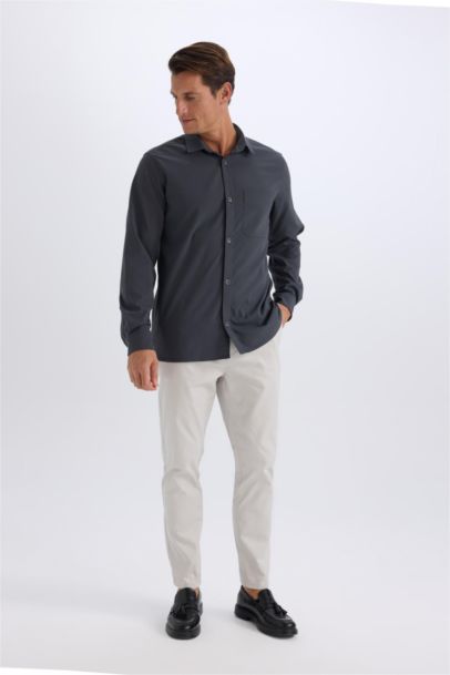 Джоггеры с узкими штанинами из габардина