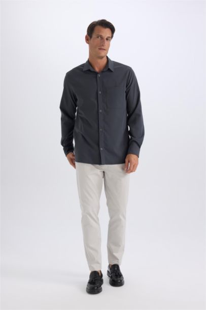 Джоггеры с узкими штанинами из габардина