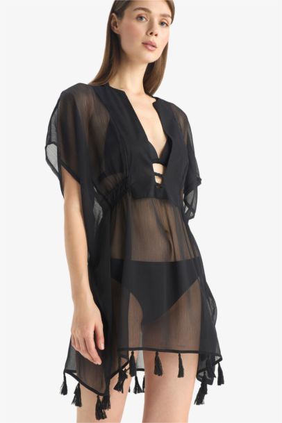 Чёрное шифоновое кимоно - Fall in Love