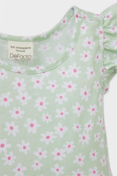 Robe à manches courtes imprimée pour bébé fille