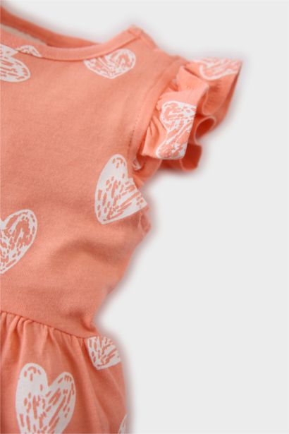 Robe à manches courtes à motifs pour bébé fille