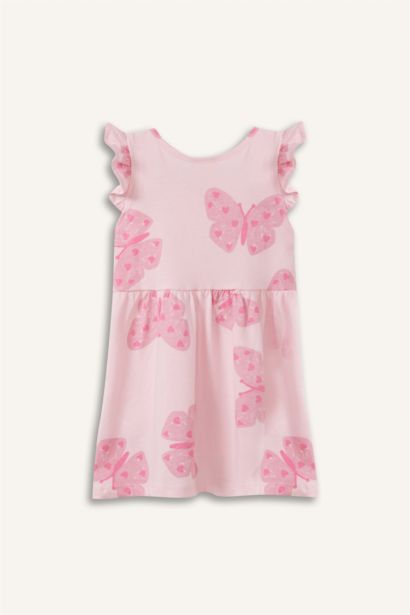 Robe à manches courtes avec nœud pour bébé fille