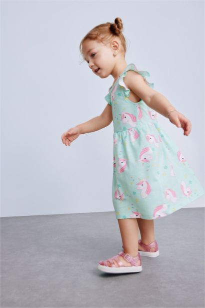 Baby Girl Patterned Short Sleeve Dress