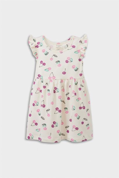 Baby Girl Patterned Short Sleeve Dress