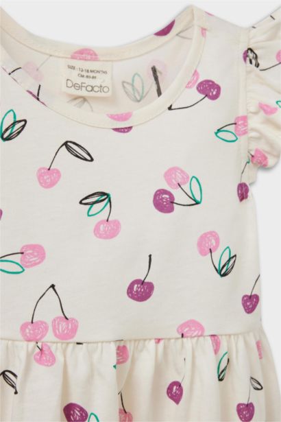 Baby Girl Patterned Short Sleeve Dress