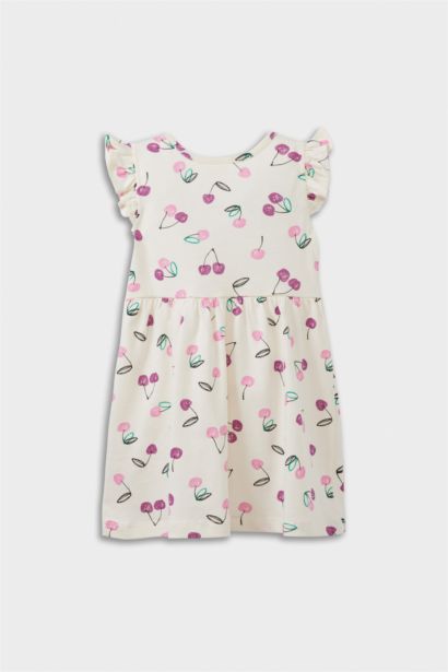 Baby Girl Patterned Short Sleeve Dress