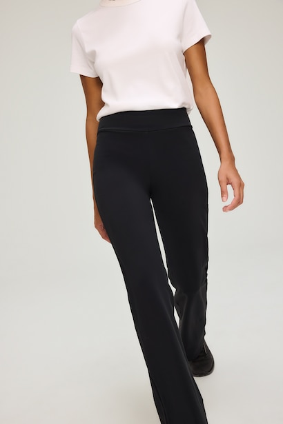 Flare Wide Leg Scuba Fabric Trousers