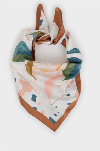 Woman Patterned Satin Bandana