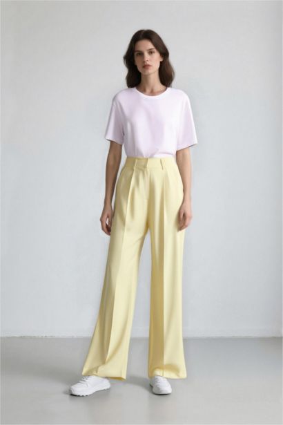 سروال واسع بخصر عالي و جيوب Afra x Defacto