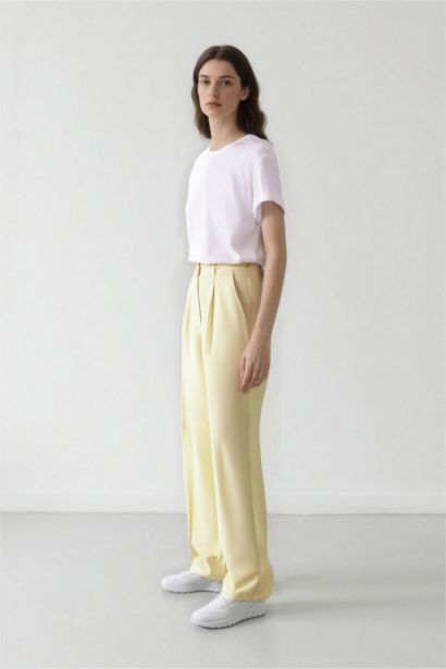 سروال واسع بخصر عالي و جيوب Afra x Defacto