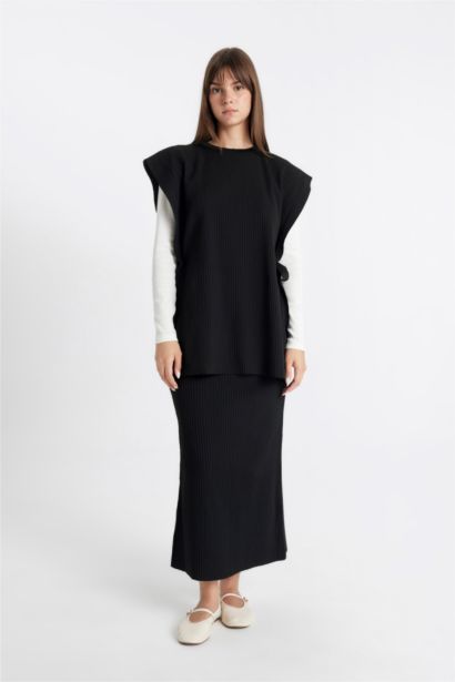 Regular Fit Basic Maxi Skirt