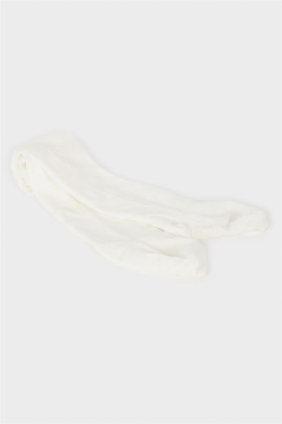 Basic Düz Kaydırmaz Taban Pamuklu Külotlu Çorap Kız Bebek