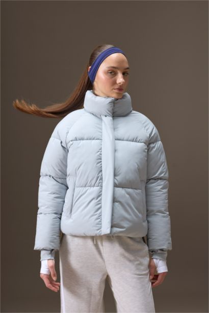 Su İtici Regular Fit Dik Yaka Reglan Kol Kışlık Şişme Mont