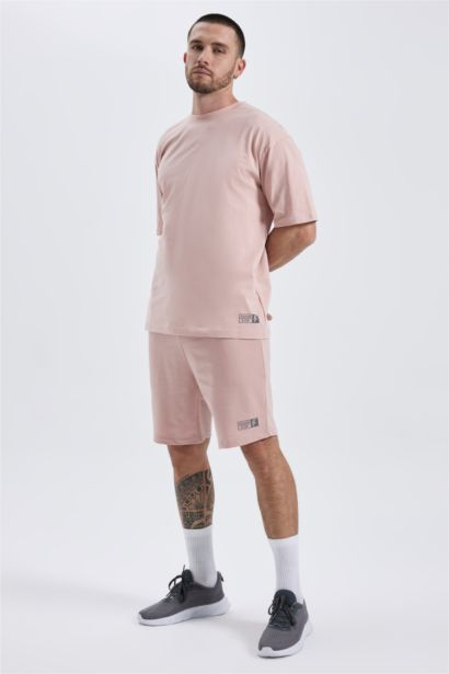 تي شيرت اوفر سايز مطبوع برقبة مستديرة