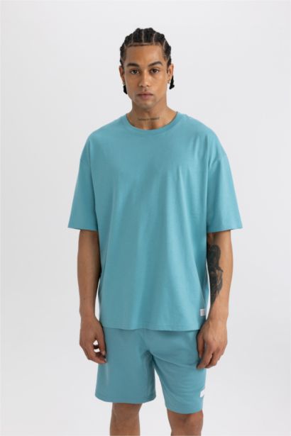 DeFactoFit Oversize Fit Crew Neck Printed T-Shirt