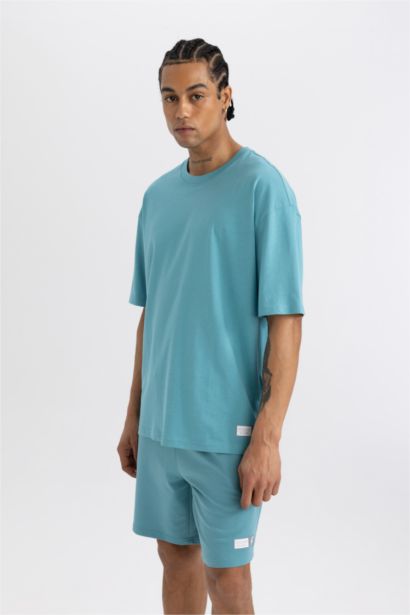 DeFactoFit Oversize Fit Crew Neck Printed T-Shirt