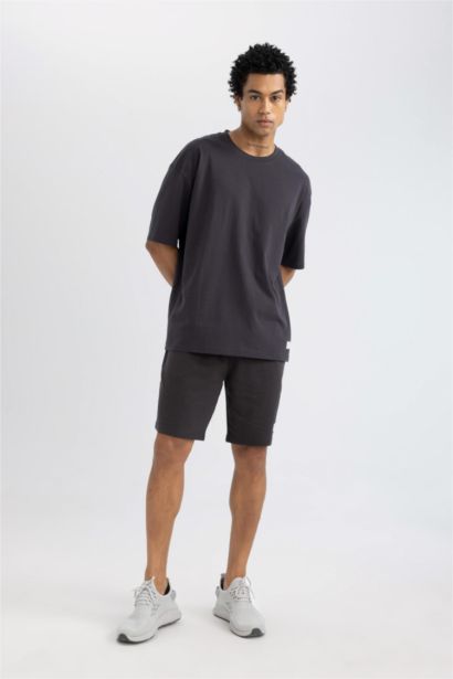 DeFactoFit Slim Fit Sweatshirt Fabric Shorts