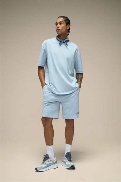 DeFactoFit Slim Fit Short Leg Sweatshirt Fabric Shorts