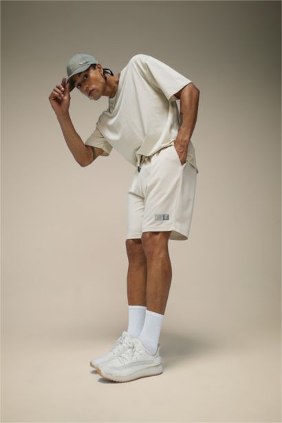 DeFactoFit Slim Fit Short Leg Sweatshirt Fabric Shorts