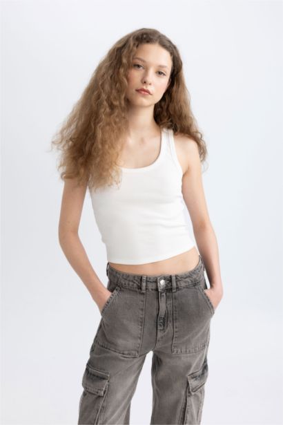Slim Fit Camisole U Collar Tank Top