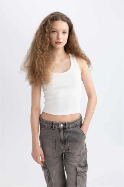 Slim Fit Camisole U Collar Tank Top