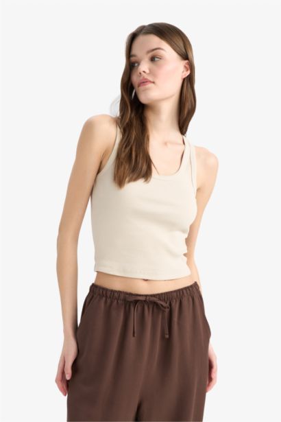 Slim Fit Camisole U Collar Tank Top