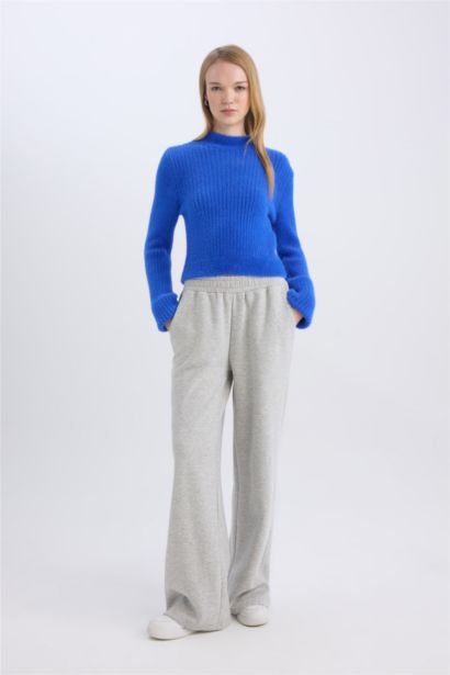 Regular Fit Half Turtleneck Knitted Pullover