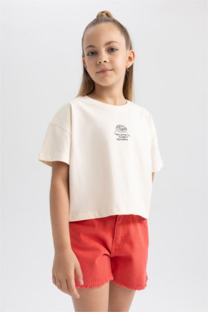 تي شيرت كروب بناتي نص كم