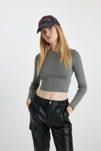 Coool слим пішімі дөңгелек жаға трикотаж Пулловер