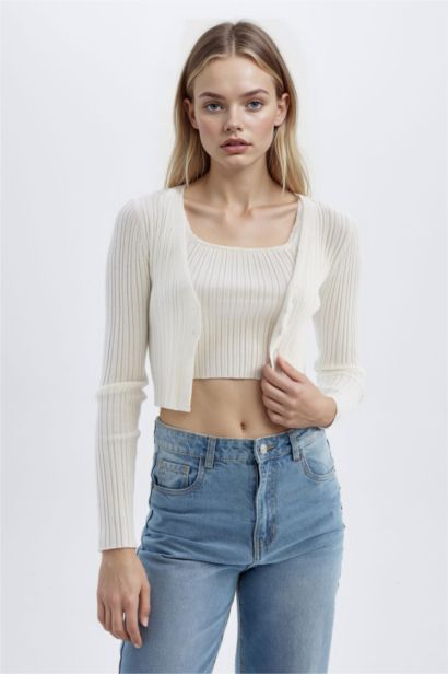 Regular Fit V-Neck Knitwear Cardigan