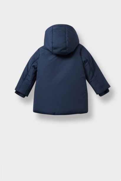 Manteau imperméable avec doublure en peluche à capuche pour bébé garçon