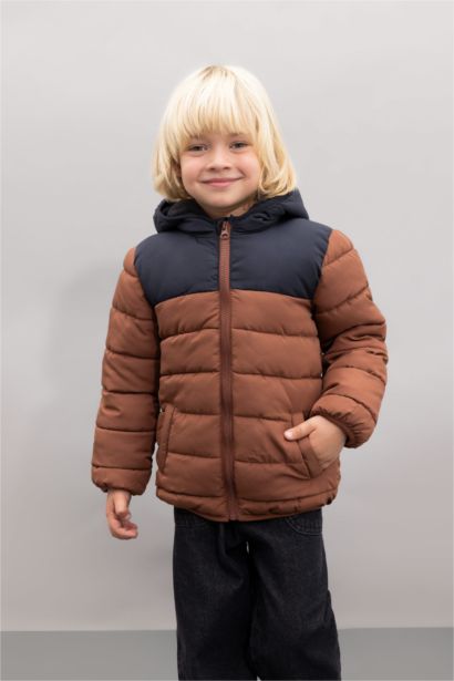 Baby Boy Waterproof Fleece Lined Puffer Jacket