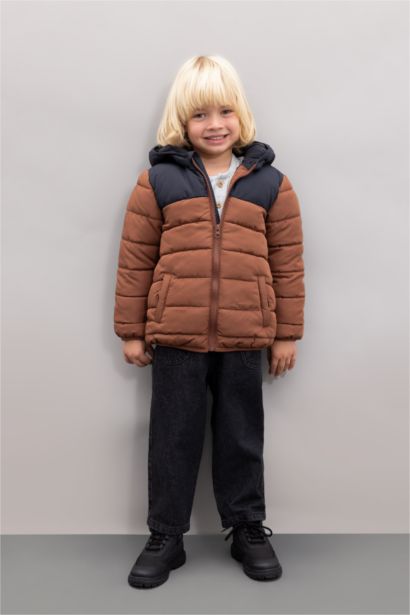 Baby Boy Waterproof Fleece Lined Puffer Jacket