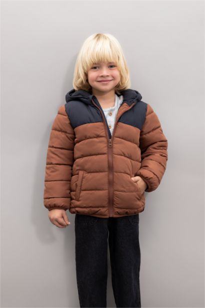 Baby Boy Waterproof Fleece Lined Puffer Jacket