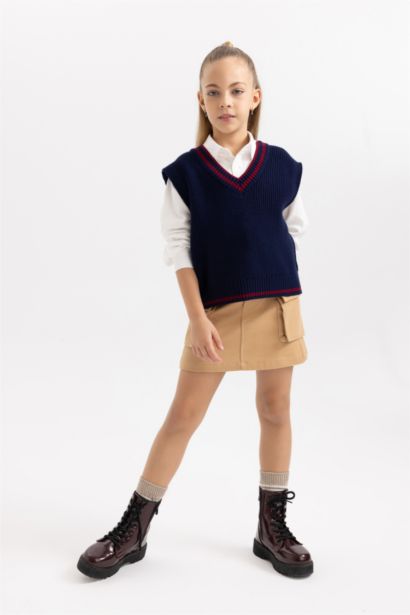 بلوفر كت بناتي كحلي