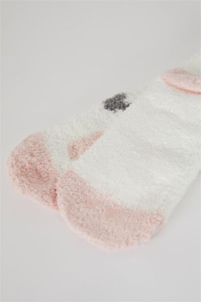 Kız Çocuk Disney Mickey & Minnie Pamuklu Havlu Çorap