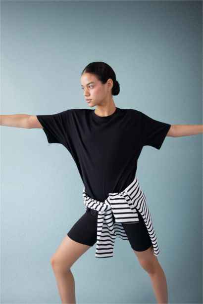 Defacto Fit Oversize Fit Crew Neck T-Shirt