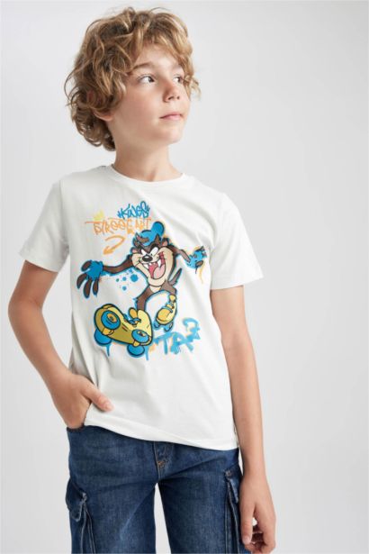 Boy Looney Tunes Licensed Regular Fit Crew Neck Short Sleeved T-Shirt