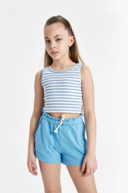 Short En Coton Peigné Pour Fille