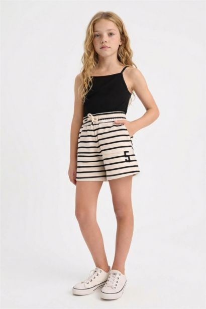 Girl Thin Sweatshirt Fabric Shorts