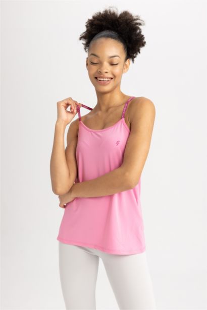 Standard Fit Crew Neck Sports Tank Top