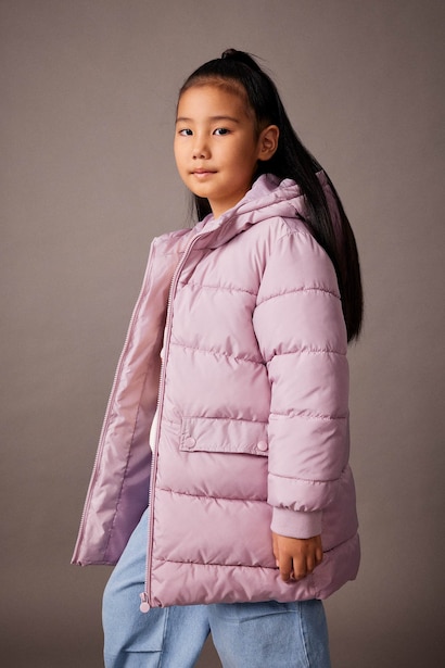 Girl Hooded Long Puffer Jacket